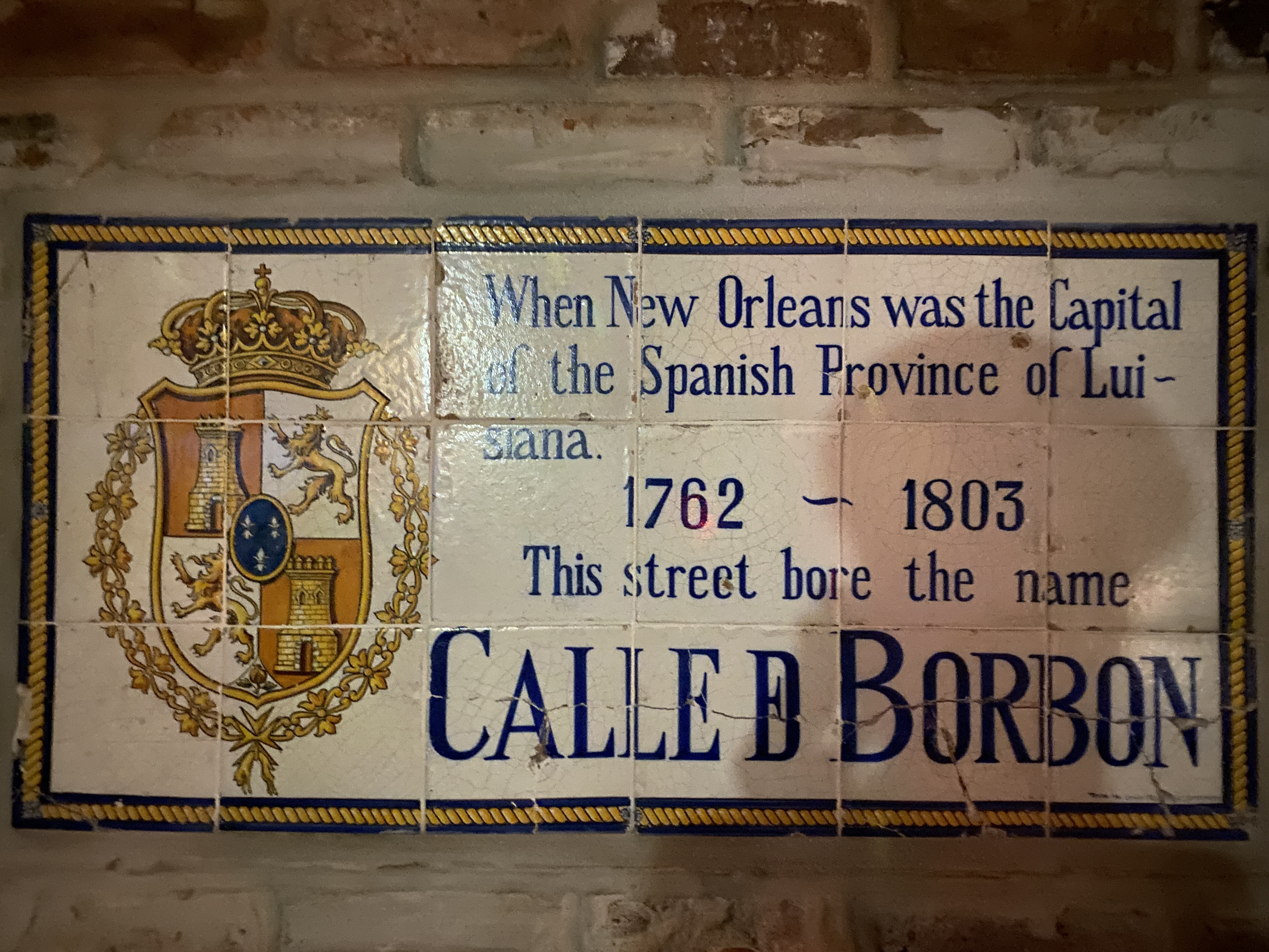 calle d borbon tiled street sign by sara rose (2021)